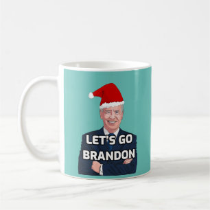 JOE BIDEN LET'S GO BRANDON CHRISTMAS COFFEE MUGS