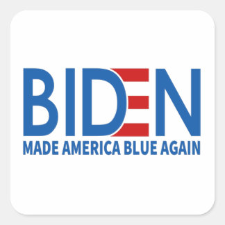 Joe Biden Made America Blue Again Square Sticker