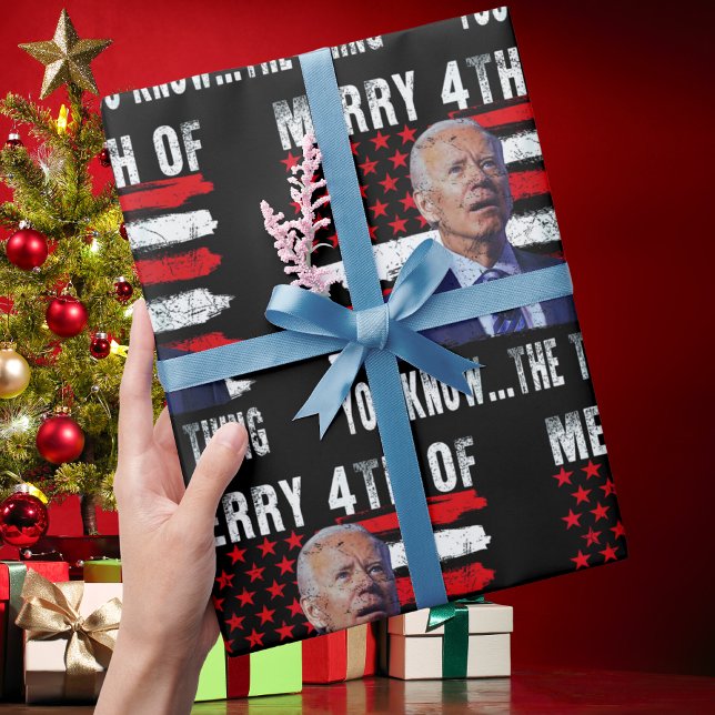 Joe Biden Merry 4th of You Know...The Thing Wrapping Paper (Creator Uploaded)