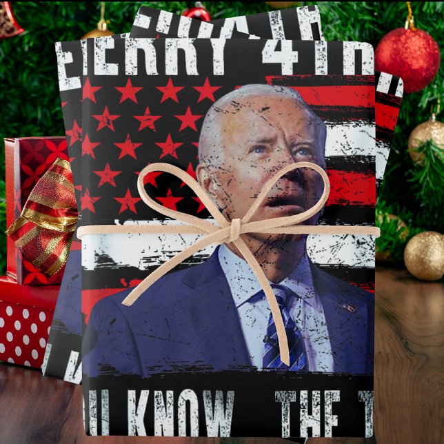 Joe Biden Merry 4th of You Know...The Thing Wrapping Paper Sheet (Creator Uploaded)