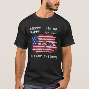 Joe Biden Merry Bike Bicycle USA Flag Funny 4Th Of T-Shirt