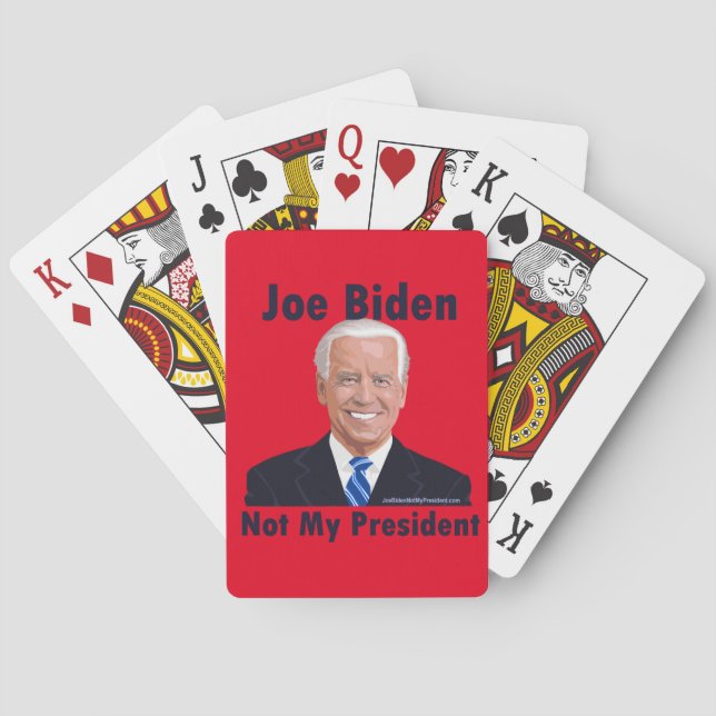 Joe Biden Not My President Red Backed Playing Cards (Back)