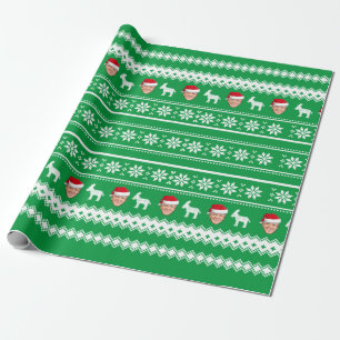 Joe Biden Pattern Holiday Wrapping Paper