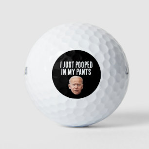 JOE BIDEN POOPED PANTS FUNNY GOLF BALLS