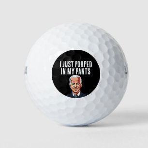 JOE BIDEN POOPED PANTS FUNNY GOLF BALLS