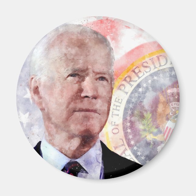 Joe Biden portrait, President of the United States Magnet (Front)