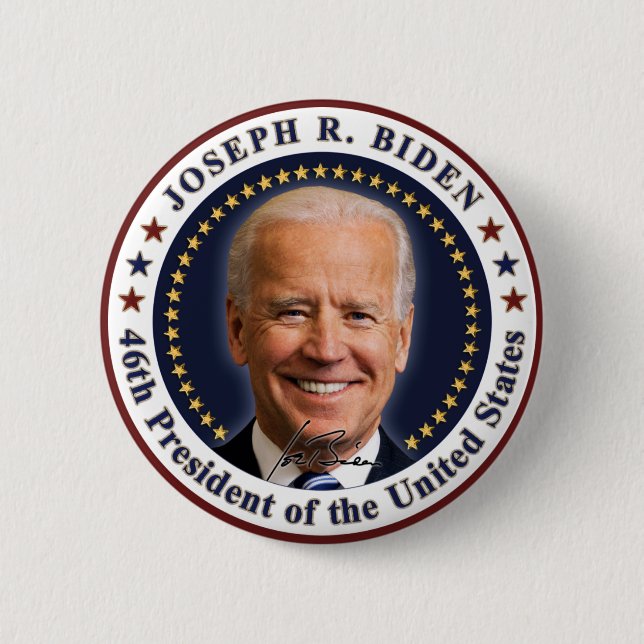 Joe Biden President Inauguration Day Souvenir 6 Cm Round Badge (Front)