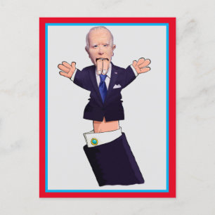 Joe Biden puppet Postcard