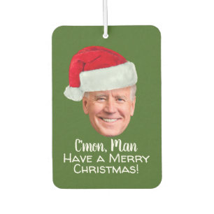 Joe Biden Santa Hat - C'mon Man Merry Christmas Car Air Freshener