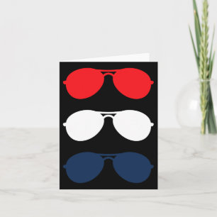 Joe Biden Sunglasses Red White Blue Fun Political Card