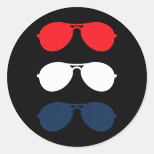Joe Biden Sunglasses Red White Blue Fun Political Classic Round Sticker