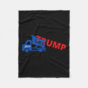 Joe Biden Trump Dump Truck Fleece Blanket