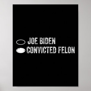 Joe Biden Vs Convicted Felon - Ballot Paper Poster
