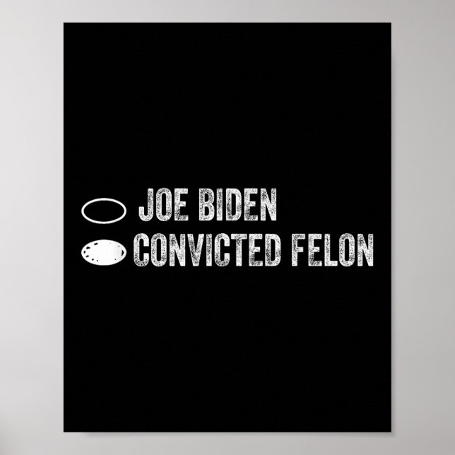 Joe Biden Vs Convicted Felon - Ballot Paper Poster (Front)