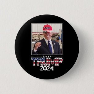 Joe Biden Wearing A Trump Hat Election Funny  6 Cm Round Badge