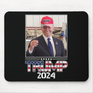 Joe Biden Wearing A Trump Hat Election Funny Mouse Pad