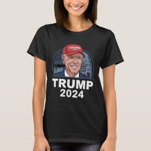 Joe biden Wearing A Trump Hat T-Shirt