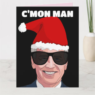 JOE BIDEN WEARING SANTA HAT BIG CHRISTMAS CARDS