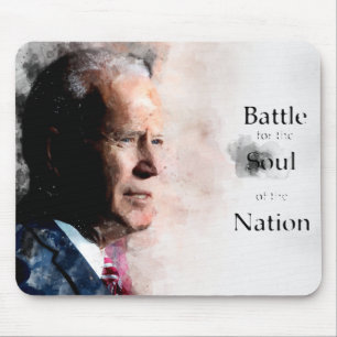 Joe Biden with Battle for the Soul of the Nation Mouse Pad