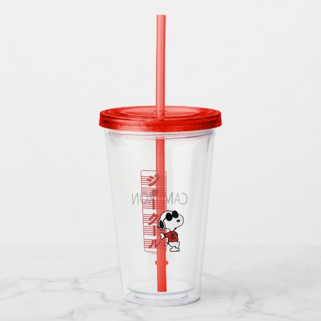 Joe Cool Japanese Neon Lights Acrylic Tumbler (Front)