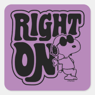 Joe Cool - Right On Square Sticker