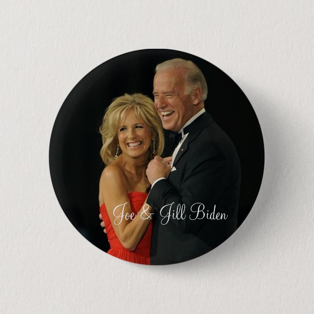 Joe & Jill Biden 6 Cm Round Badge (Front)