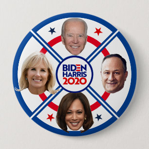 Joe & Jill / Kamala & Doug 10 Cm Round Badge