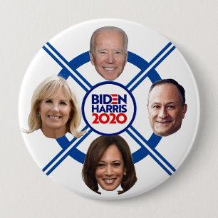 Joe & Jill / Kamala & Doug 10 Cm Round Badge