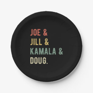 Joe & Jill & Kamala & Doug I Paper Plate
