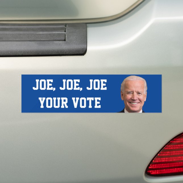 Joe, Joe, Joe Your Vote Bumper Sticker (On Car)