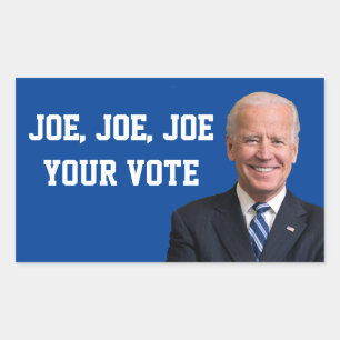Joe, Joe, Joe Your Vote Rectangular Sticker