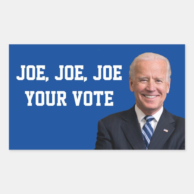 Joe, Joe, Joe Your Vote Rectangular Sticker (Front)