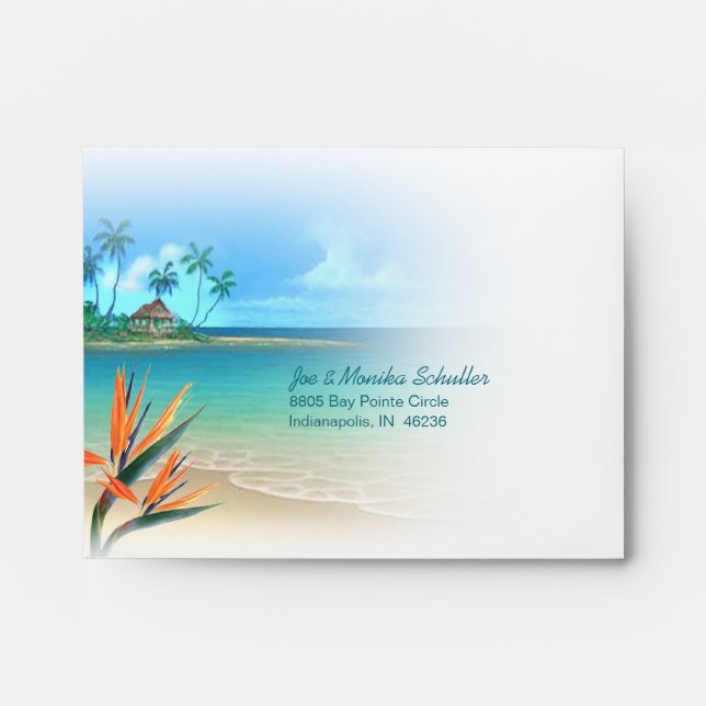 Joe & Monika Schuller Exotic Beach A2 Envelope (Front)
