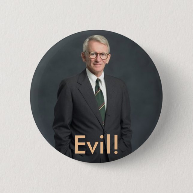 joe riley, Evil! 6 Cm Round Badge (Front)