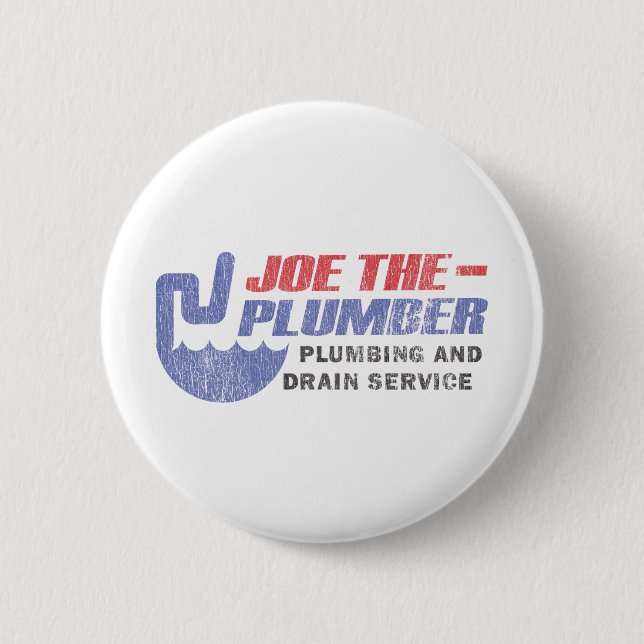 Joe The Plumber 6 Cm Round Badge (Front)