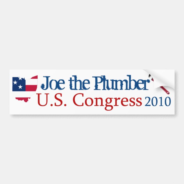 Joe the Plumber for US Congress 2010 - Bumper Stic Sticker (Front)