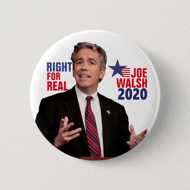 Joe Walsh for President 2020 6 Cm Round Badge (Front)