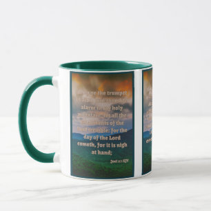 Joel 2:1 KJV Bible Verse Pic Two-Tone Mug