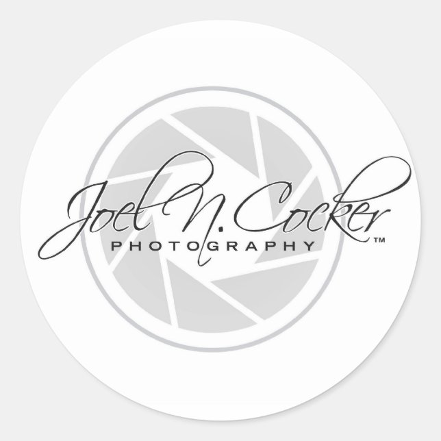 Joel N. Cocker Photography Logo Classic Round Sticker (Front)