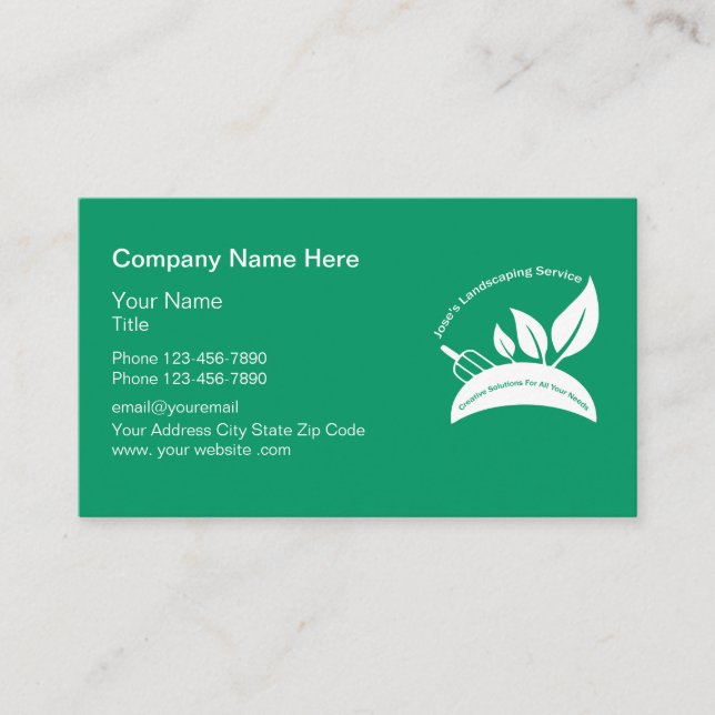 Joes Landscaping Business Card (Front)