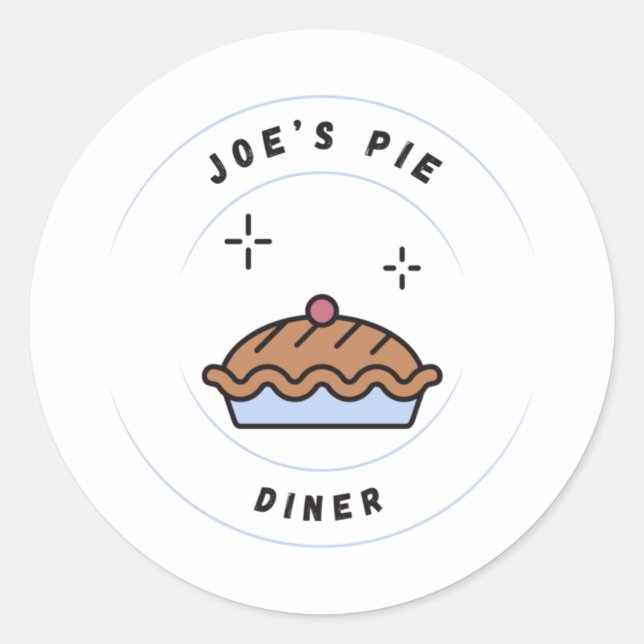 Joe's Pie Diner Sticker  (Front)