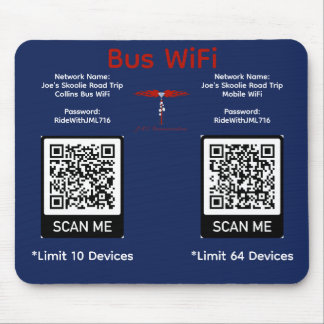 Joe's Road Trip Collins Bus WiFi Mousepad