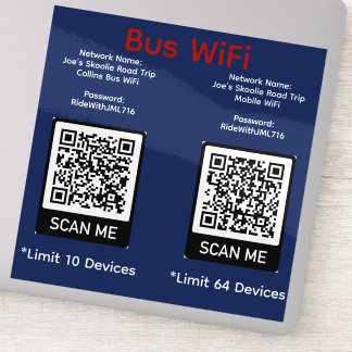 Joe's Road Trip Collins Bus WiFi Sticker