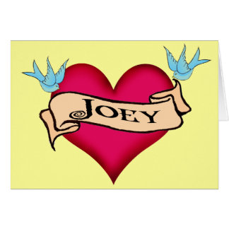 Joey - Custom Heart Tattoo T-shirts & Gifts