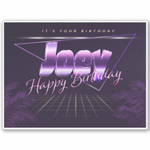 Joey Name First Name lila retro Sticker Birthday