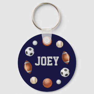 Joey World of Sports Key Chain - Blue