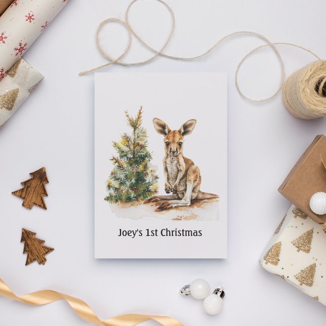 Joey's First Christmas, custom Holiday Postcard (Creator Uploaded)