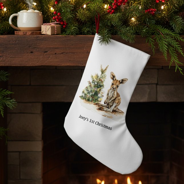 Joey's First Christmas, custom Small Christmas Stocking (Creator Uploaded)
