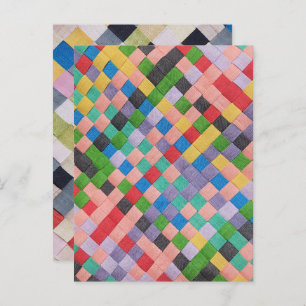 Jogakbo, Hand sewing item made with Mosi (Ramie) Invitation Postcard