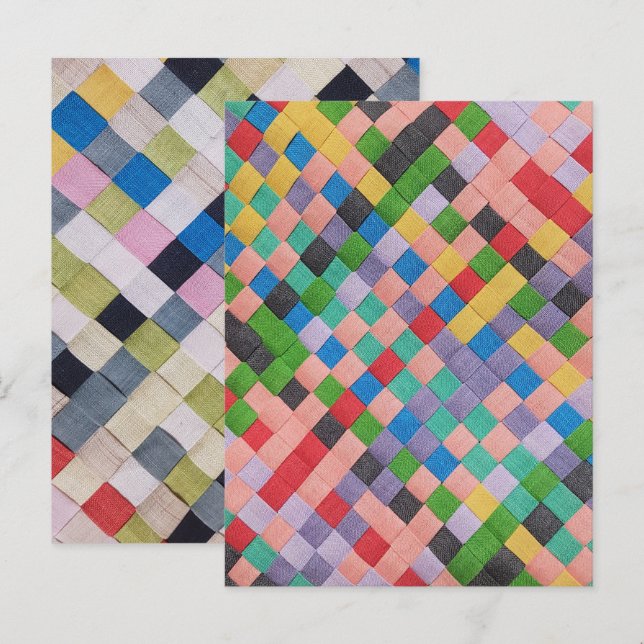 Jogakbo, Hand sewing item made with Mosi (Ramie) Invitation Postcard (Front/Back)